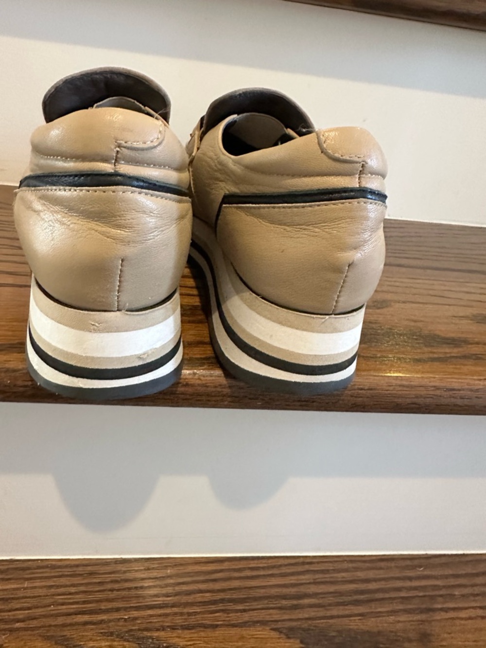 Softwave Beige Women's Platform Chain-Detail Sneakers - Picture 8 of 9